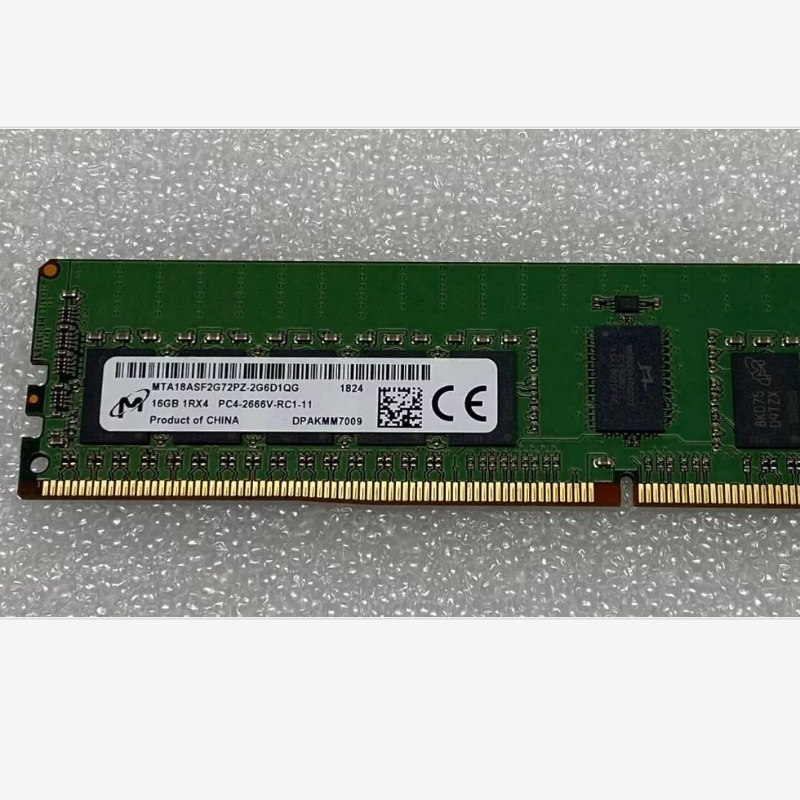 镁光16G 1RX4 PC4-2666V-RC1-11/RC2-12 DDR4 2667 ECC服务器内存