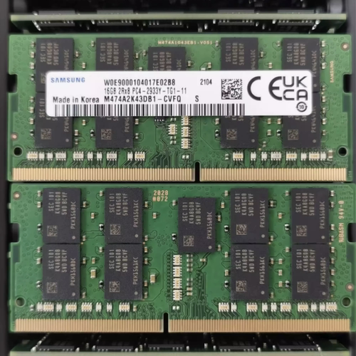 三星16G 2RX8 PC4-2933Y-TG1-11 ECC M474A2K43DB1-CVF笔记本内存