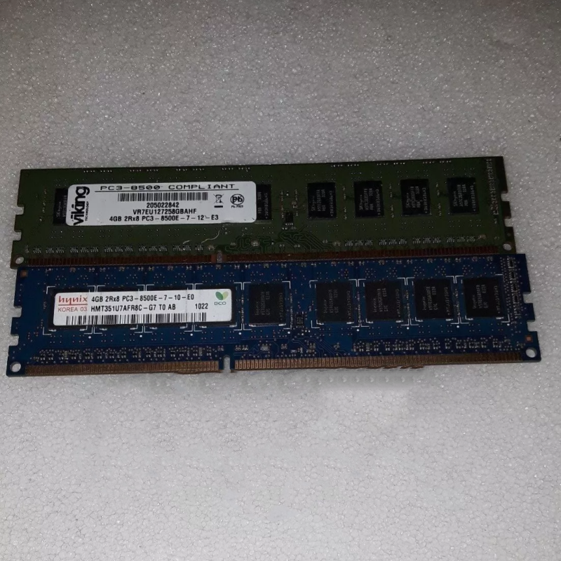 三星海力士镁光4G 2RX8 PC3-8500E服务器内存DDR3 1066 ECC UDIMM