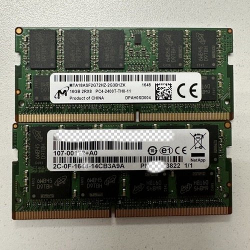镁光16G DDR4 2400 ECC SODIMM MTA18ASF2G72HZ-2G3B1笔记本内存