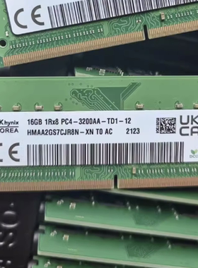 SK海力士16G 1RX8 PC4-3200AA ECC SODIMM HMAA2GS7CJR8N-XN内存