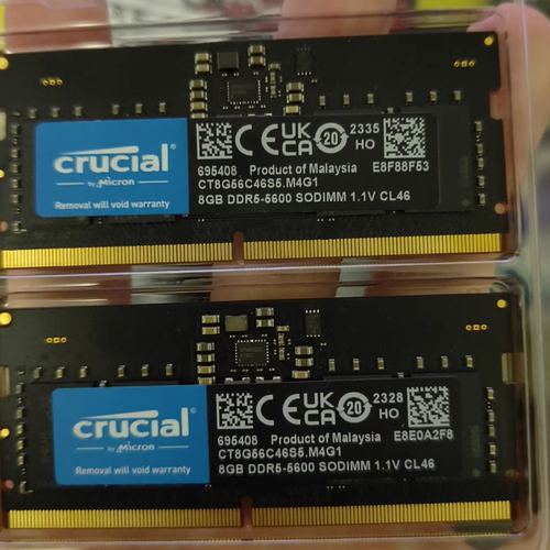 原装英睿达8G DDR5 5600 SODIMM CL46 CT8G56C46S5笔记本内存条