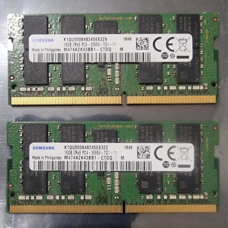 三星16G DDR4 2666 ECC SODIMM M474A2K43BB1-CTDQ 笔记本内存条