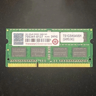 Transcend创见8G 4G 1RX8 2RX8 DDR3L 1600 SODIMM笔记本内存条