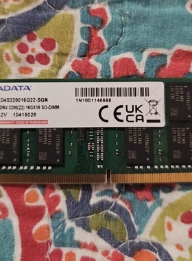 威刚AD4S320016G22 16G DDR4 3200(22)16GX16 SO-DIMM笔记本内存