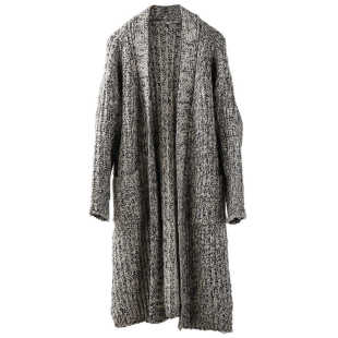 粗毛线加厚外套披风潮 休闲线衣秋冬男士 原创设计宽松长款 毛衣开衫