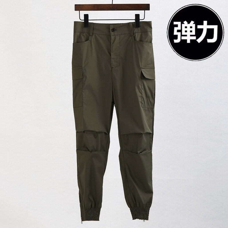 设计师男士薄款港风小脚九分裤