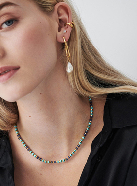 绿松石项链复古民族简约百搭欧美