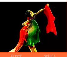 跳舞扇子映山红扇子一片绿叶舞蹈扇子定做秧歌扇子丝巾绿色