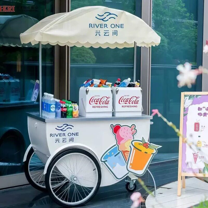 移动手推车商场门店引流餐车商业活动装饰车户外集市展示促销车