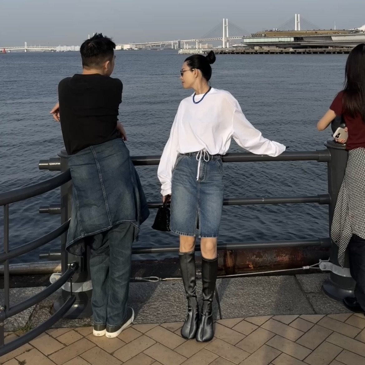 THESOONG/原色丹宁 轻薄11.3安水洗猫须肌理感复古牛仔半身裙6843