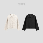 THESOONG 100%棉重工钩花浮雕艺术感翻领外套6585 斐波艺术