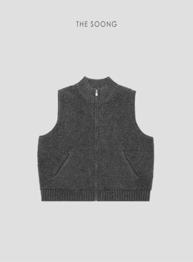 THESOONG/新品极简巴素兰羊毛混纺显瘦锁温马甲外套女8368