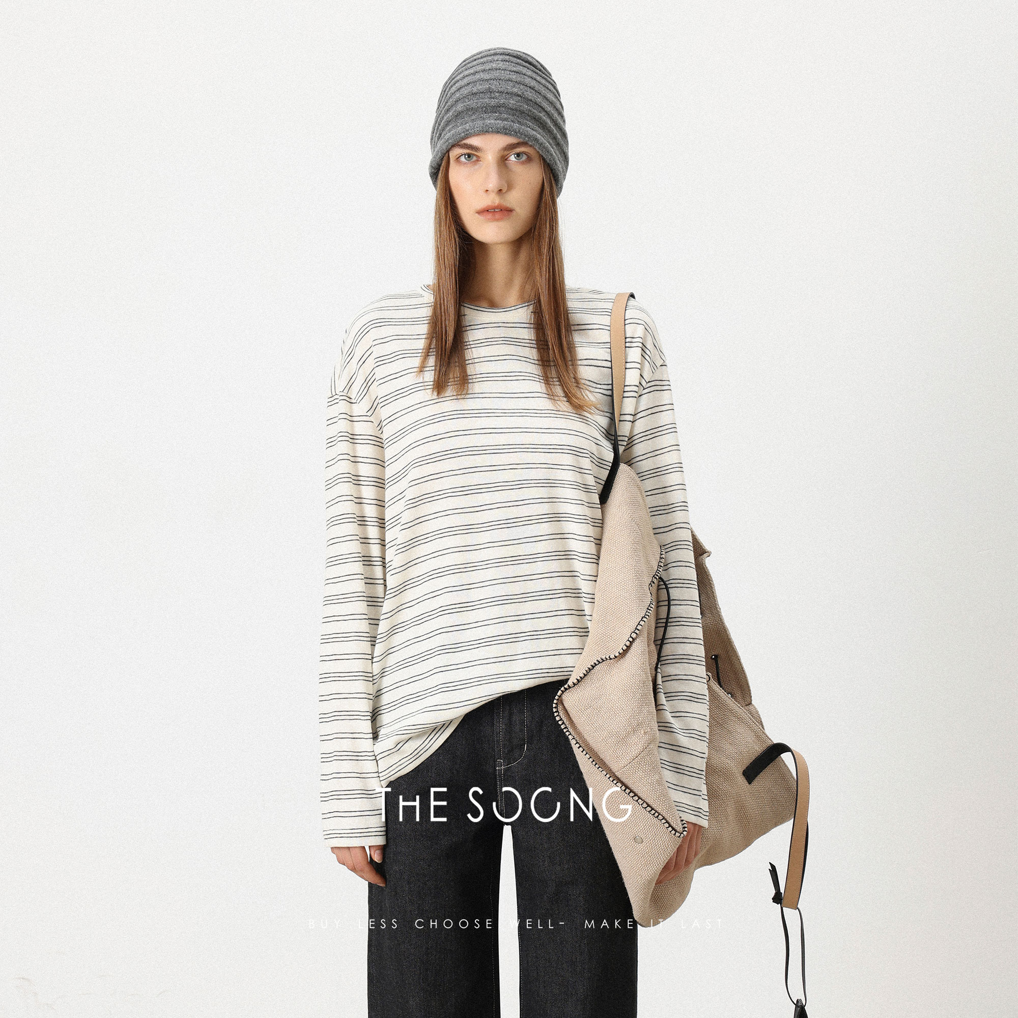 女士条纹长袖打底衫T恤