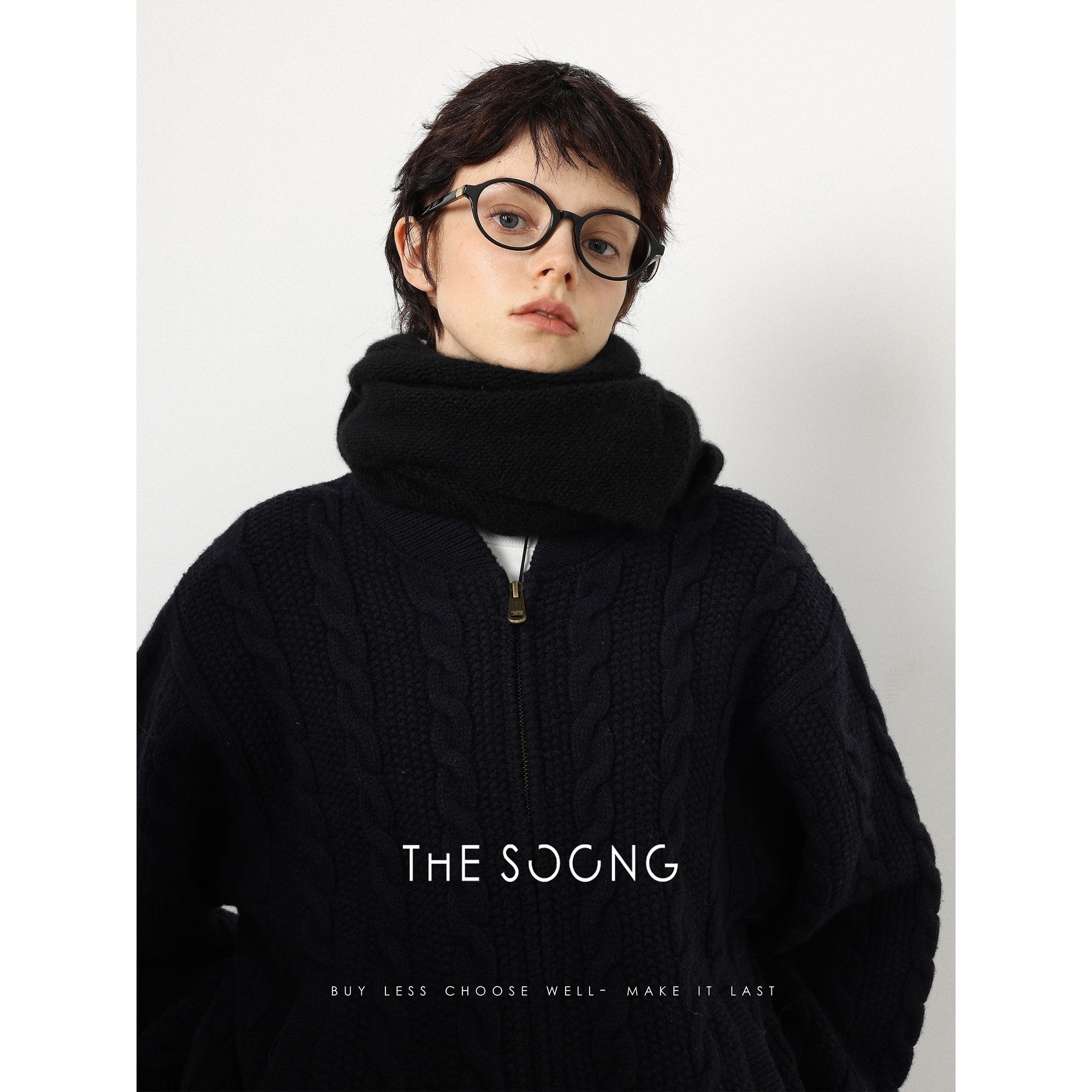 THESOONG美利奴羊毛保暖开衫毛衣