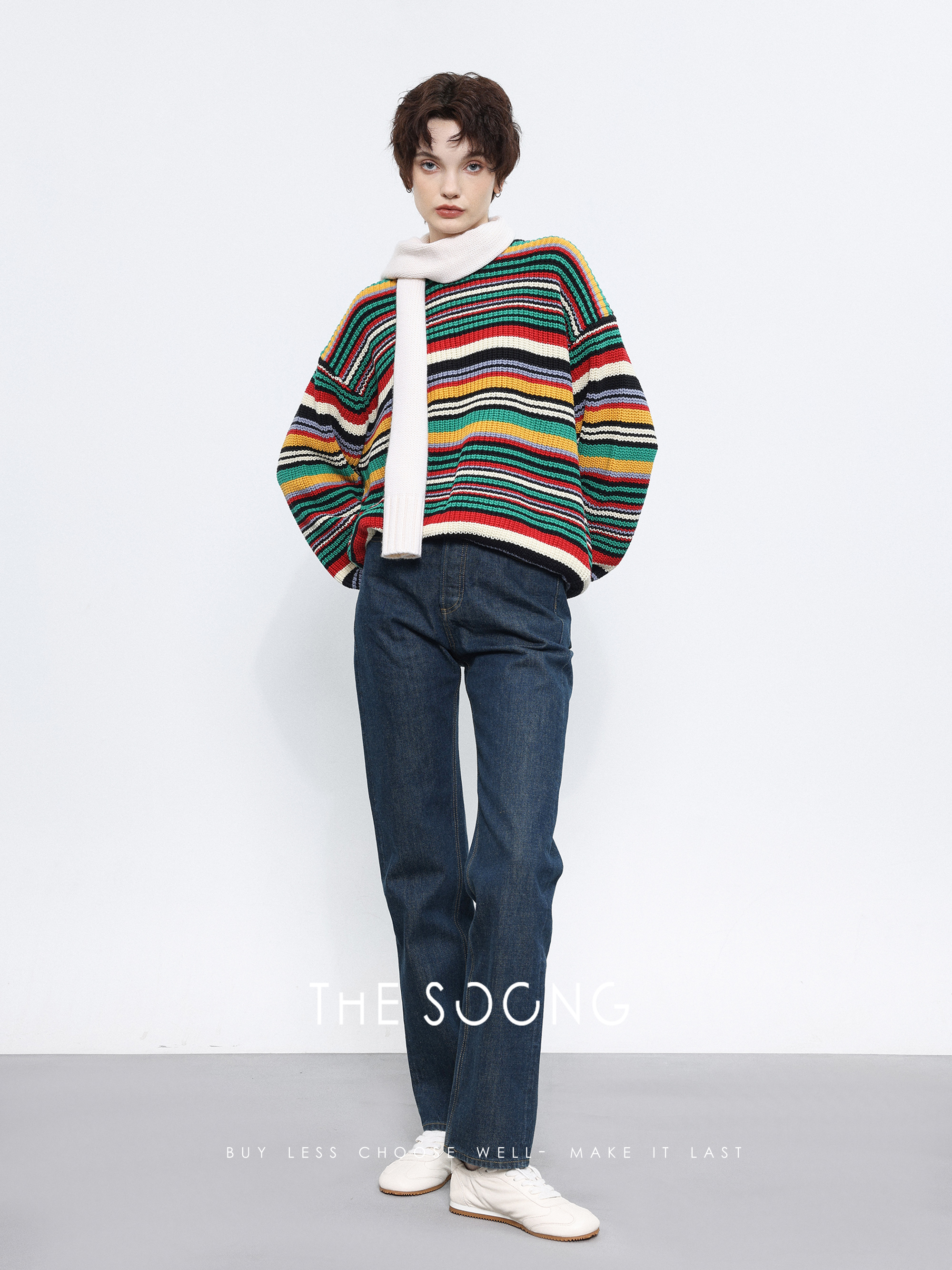 THESOONG100%纯棉牛仔裤