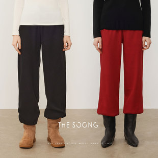 女5950 奥粒绒高弹加绒加厚小茧型松紧中腰休闲裤 THESOONG 暖洋洋