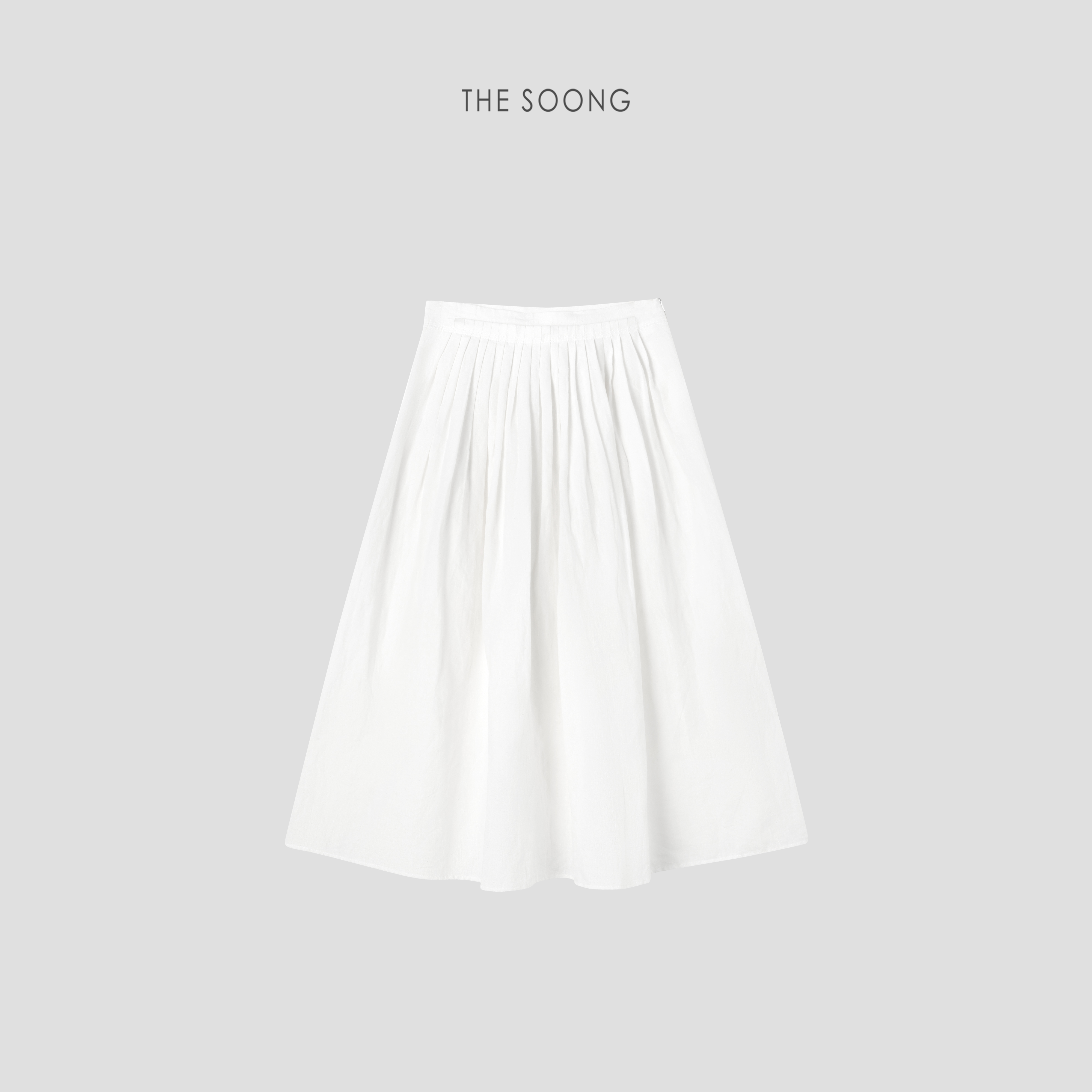 THESOONG中腰棉麻半身裙