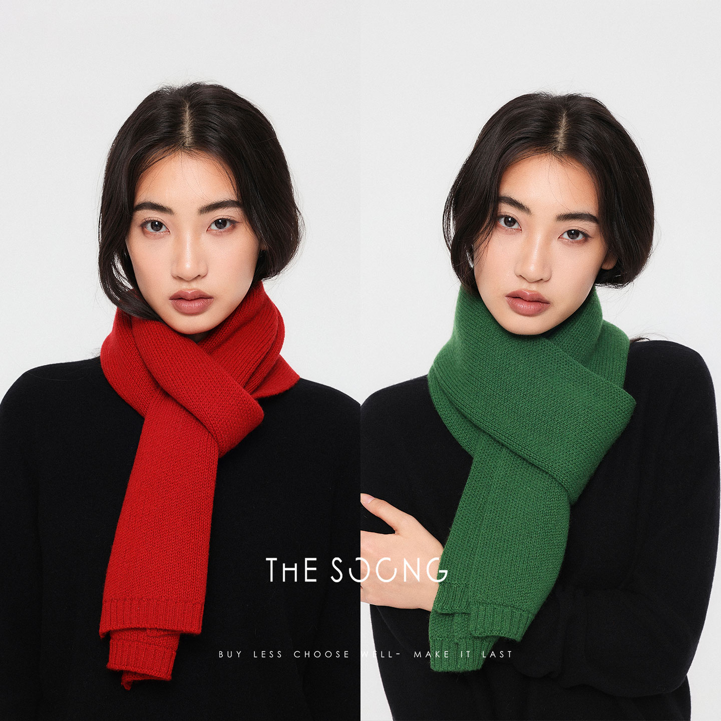 秋冬羊绒羊毛女士多色围巾