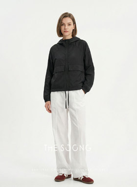 THESOONG/轻薄如纱 春夏新款裸肤感口袋拉链女士防晒短款外套8820