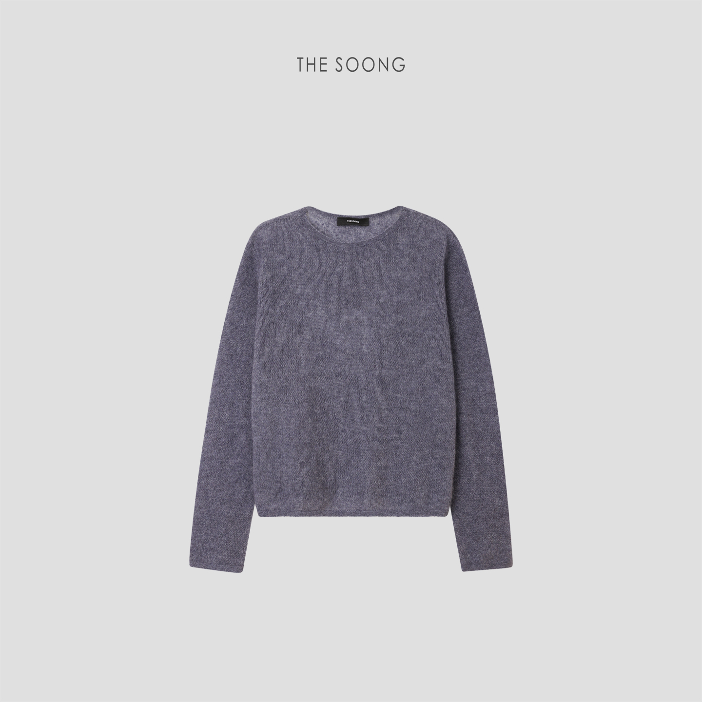 THESOONG/紫气东来 羊绒桑蚕丝7针单面精织圆领毛衣女7578