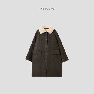 THESOONG 重工新国标90白鹅绒进口山羊绒领皮面羽绒服8072