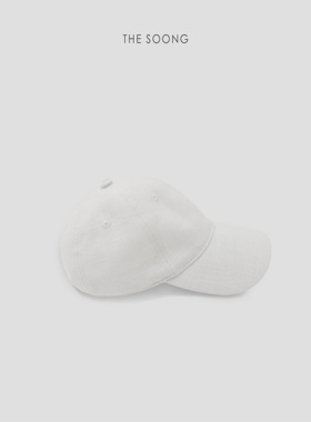 THESOONG/26s早春新品苎麻棉可调节百搭透气圆领鸭舌帽子4660