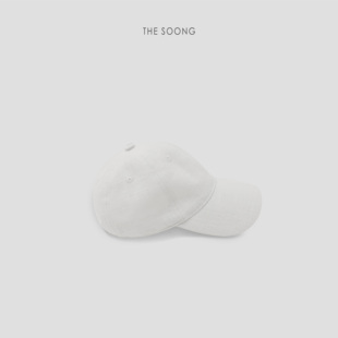 THESOONG/26s早春新品苎麻棉可调节百搭透气圆领鸭舌帽子4660