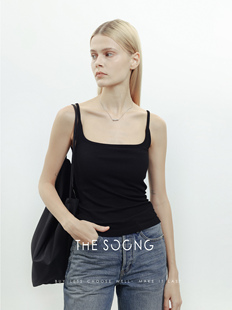 THESOONG 无缝一体固定薄杯垫小吊带女士春夏内搭外穿背心 万精油