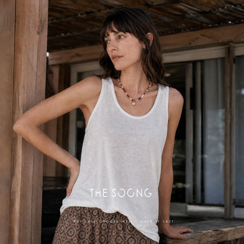 THESOONG/100%长绒棉夏季叠搭外穿肌理感女士修身吊带背心9078