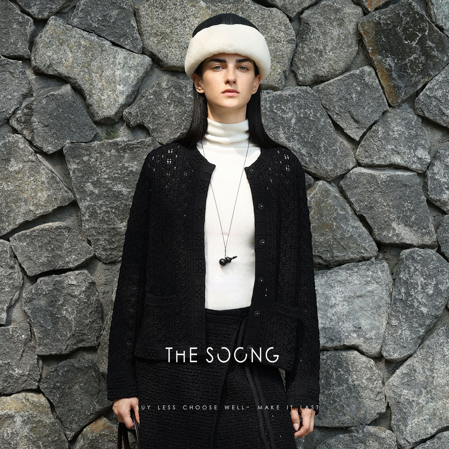 纯手工勾花早秋毛衣打底衫女