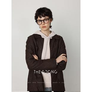 THESOONG 優(yōu)選進口羊皮定染削皮女士連帽衛(wèi)衣皮衣 秋意獨白