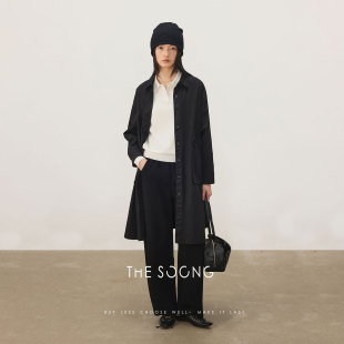 女士薄款 100%甄选高支棉廓形时装 风衣外套4021 妙感轻盈 THESOONG