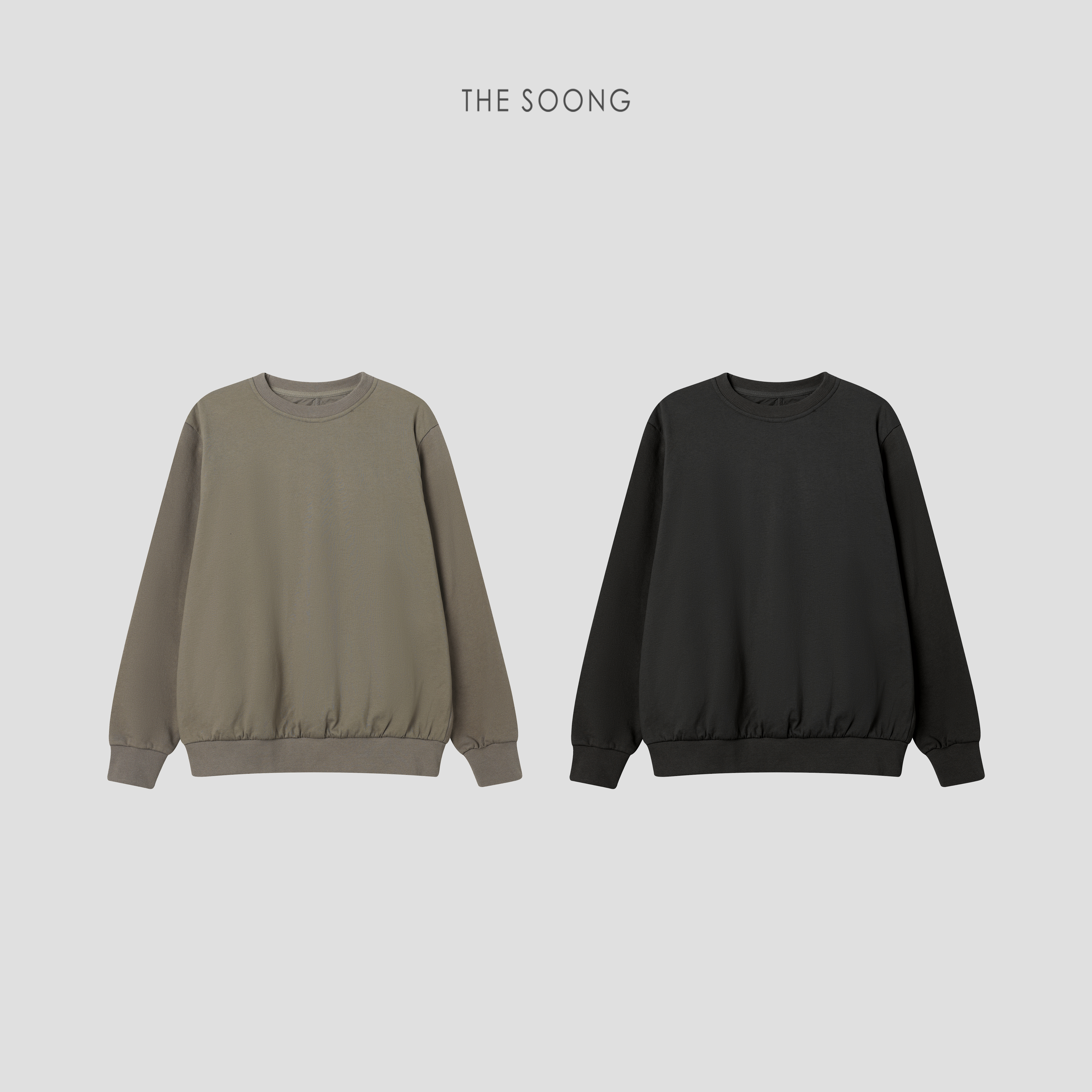 THESOONG/棉服卫衣 重酵洗加软2024冬季新款内搭外穿圆领卫衣女