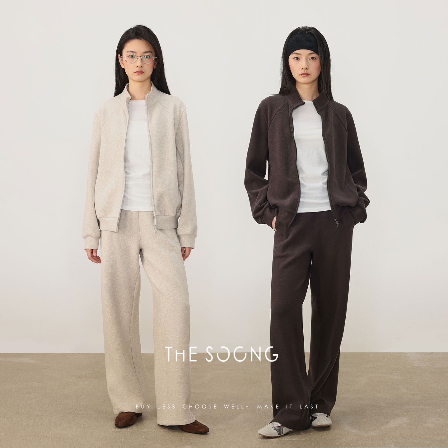 THESOONG/26年早春新品卫衣套装女运动休闲立领外套长裤两件套,女装/女士精品,休闲运动套装,淘宝优惠券,粉丝福利购,淘宝优惠卷