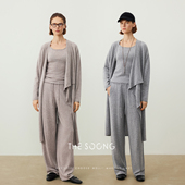 女宽松休闲裤 THESOONG 100%羊绒慵懒极简早秋三件套套装 女针织
