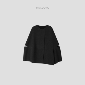 THESOONG/毛呢斗篷 100支澳大利亚美丽诺细羊毛秋冬轻盈保暖外套