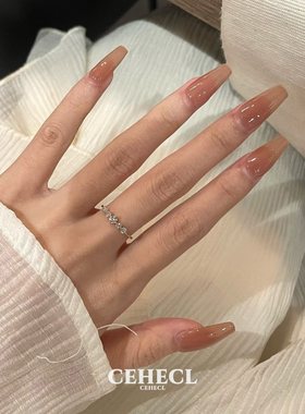 高级感s925纯银微镶锆石素圈戒指