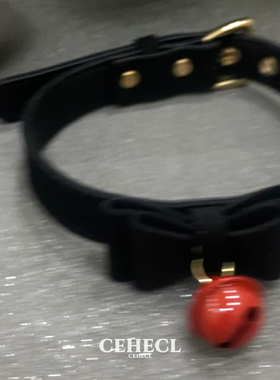 铃铛项圈牵引绳女颈带情趣锁骨链