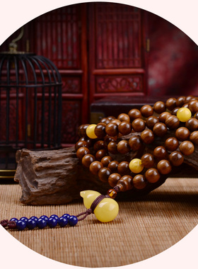 稀有千年金星乌木天然佛珠