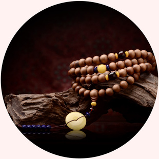 臻品 福韵梵天〓红肉老料印度老山檀香佛珠11mm108颗手工珠