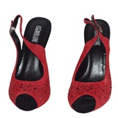 磨砂羊皮烫钻鱼嘴凉鞋 春秋高跟皮凉鞋 拍照专用1392083