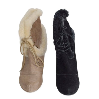 磨砂牛皮女靴女靴其他磨砂牛皮