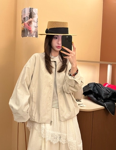 皮外套休闲夹克上衣女 气质百搭立领宽松显瘦短款 26021春季 新韩版