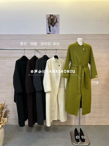 DM025-13冬季新款韩版韩版气质百搭显瘦拉毛双面羊毛大衣毛呢外套