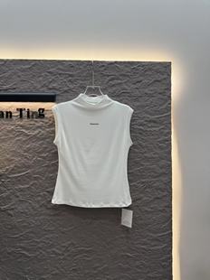 上衣 7227欧货时尚 洋气半高领马甲背心女秋季 新款 小众别致内搭无袖