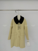 气质百搭可拆卸仿毛毛领双面羊毛大衣中长款 1579冬季 韩版 毛呢外套