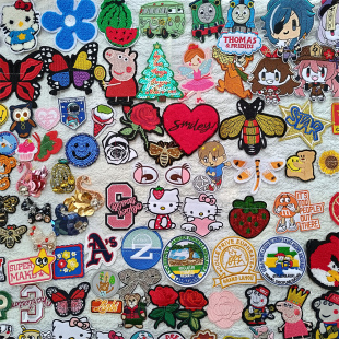 饰修补破洞贴花卡通刺绣百搭贴 子羽绒装 30个衣服补丁贴布贴时尚 裤