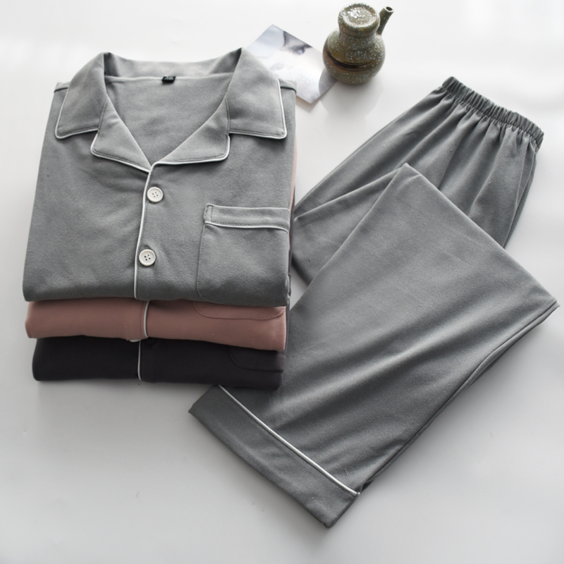 纯色日式无印风睡衣舒绒阳离子