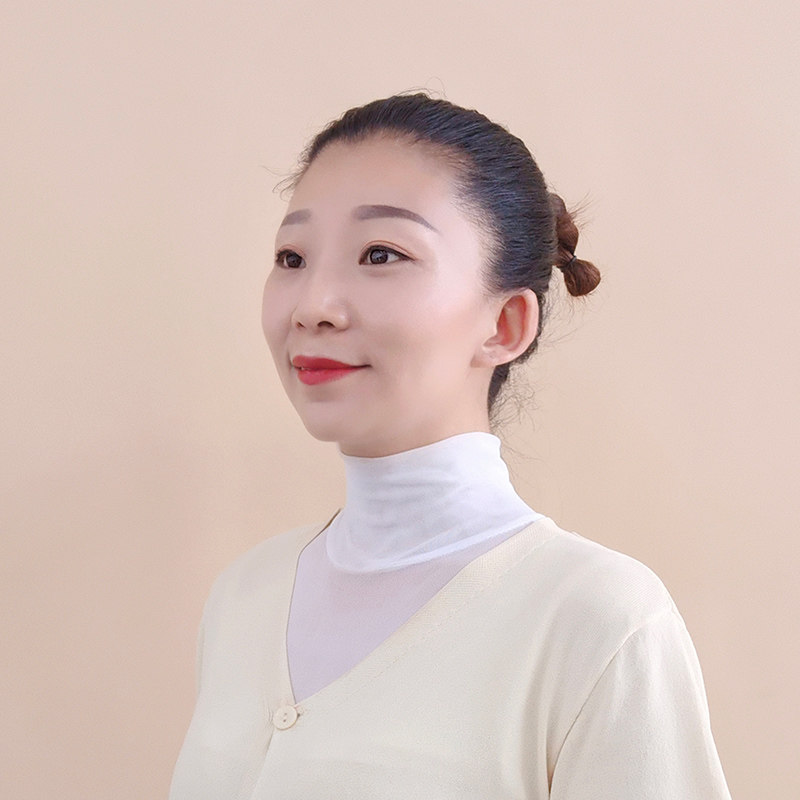2025春夏秋季韩国半高领立领假领子女打底网纱假领围脖套头假衣领